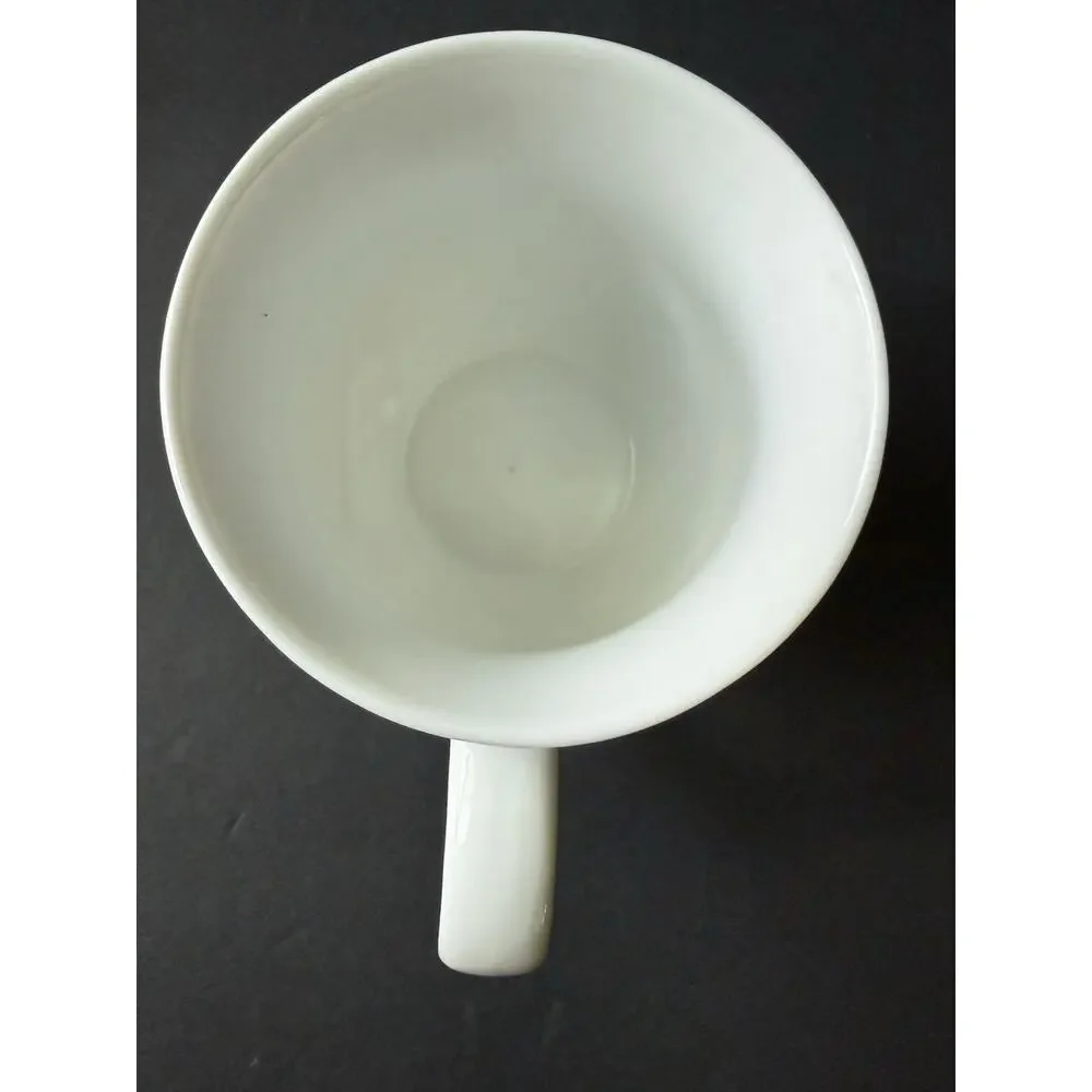 Pier One Ava Ceramic Mug Embossed Initial Letter (S) Porcelain Coffee Tea